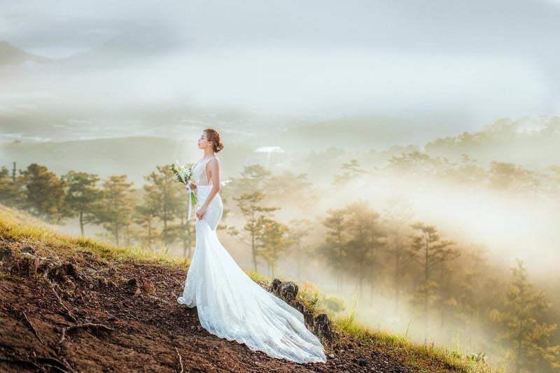 Bride in a wedding dress